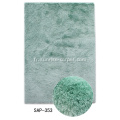 Tapis Shaggy de polyester mince en fil de soie